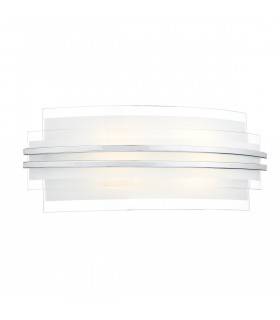 Double Trim LED Wall Light Large