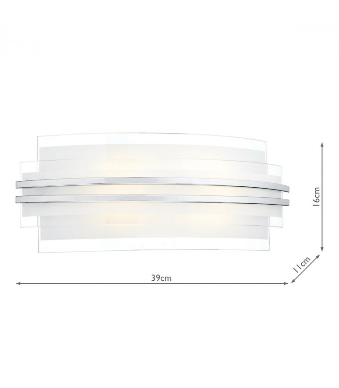 Double Trim LED Wall Light Large