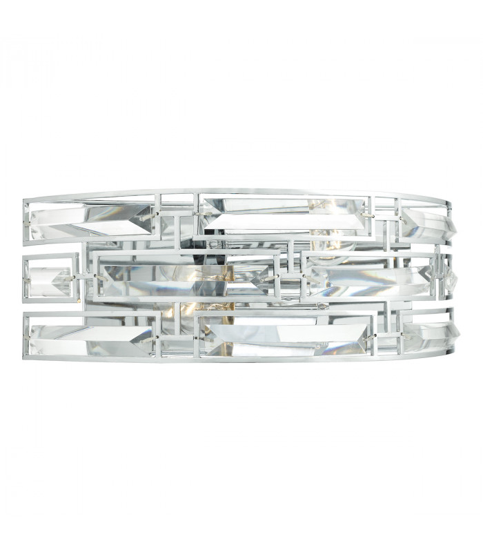 Wall Light Crystal Polished Chrome Frame, 2x E27