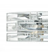 Wall Light Crystal Polished Chrome Frame, 2x E27