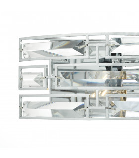 Wall Light Crystal Polished Chrome Frame, 2x E27