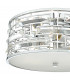 Cylindrical Flush Ceiling Light Polished Chrome & Crystal with Diffuser, 3x E27