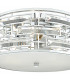 Cylindrical Flush Ceiling Light Polished Chrome & Crystal with Diffuser, 3x E27