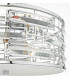 Cylindrical Flush Ceiling Light Polished Chrome & Crystal with Diffuser, 3x E27