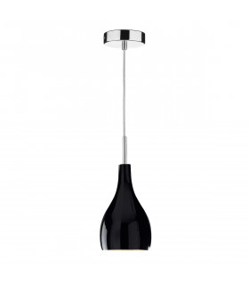 Dome Pendant Light Black, 1x G9