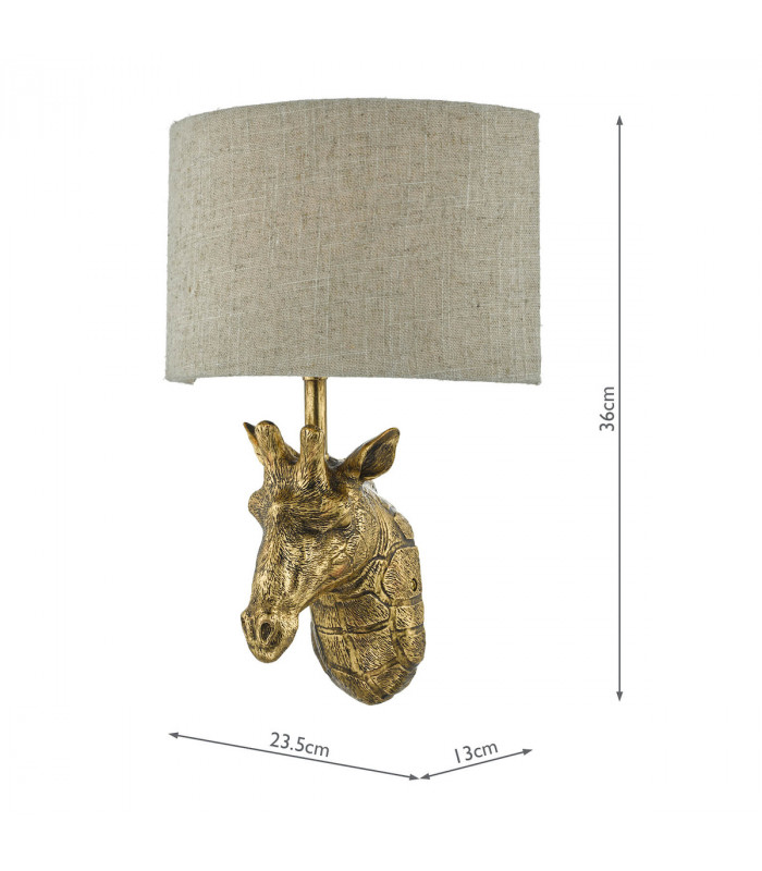 Wall Gold with Natural Linen Shade