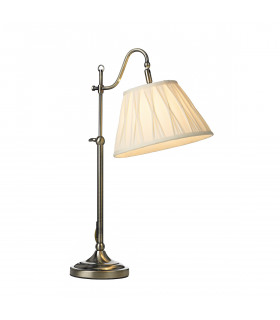 Task Table Lamp Rise & Fall Antique Brass complete with Shade SUF1033