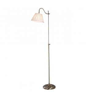 Floor Lamp Rise & Fall Antique Brass Ca Round Tapered Shade