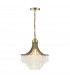 Pendant Light Antique Brass Faceted Glass, 1x E27