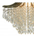 Pendant Light Antique Brass Faceted Glass, 1x E27