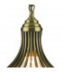 Pendant Light Antique Brass Faceted Glass, 1x E27