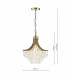 Pendant Light Antique Brass Faceted Glass, 1x E27