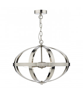 Cage Pendant Light Satin Chrome, 3x E14