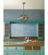 Cage Pendant Light Petrol Copper, 3x E14