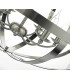 Cage Pendant Light Satin Chrome, 6x E14