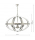 Cage Pendant Light Satin Chrome, 6x E14
