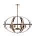 Cage Pendant Light Petrol Copper, 6x E14