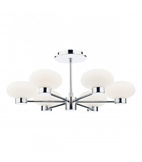Semi Flush Ceiling Light Light Polished Chrome, 6x G9