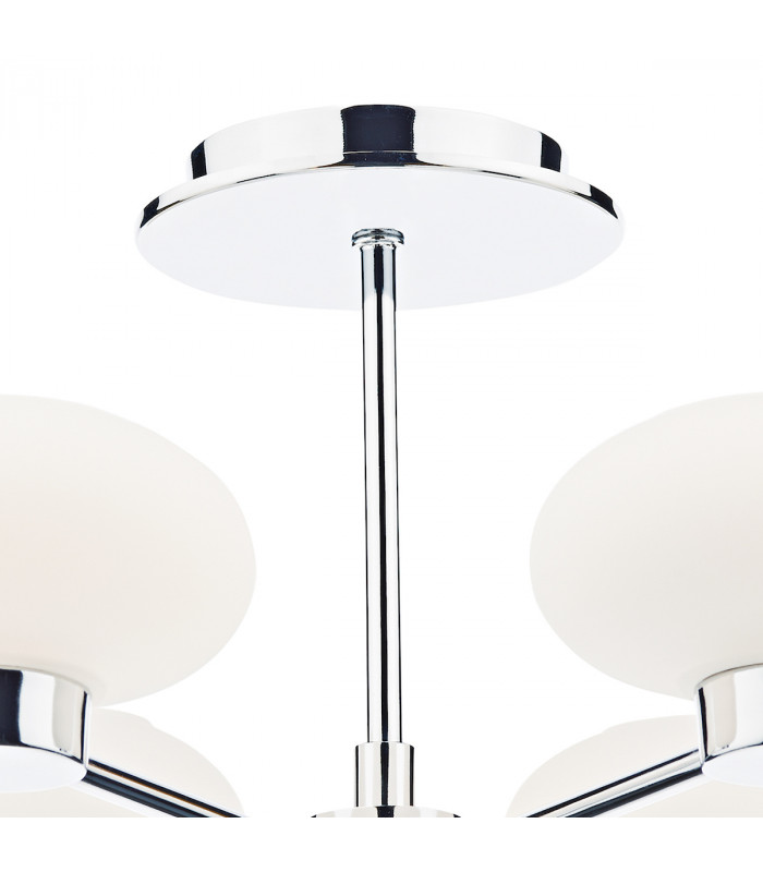 Semi Flush Ceiling Light Light Polished Chrome, 6x G9