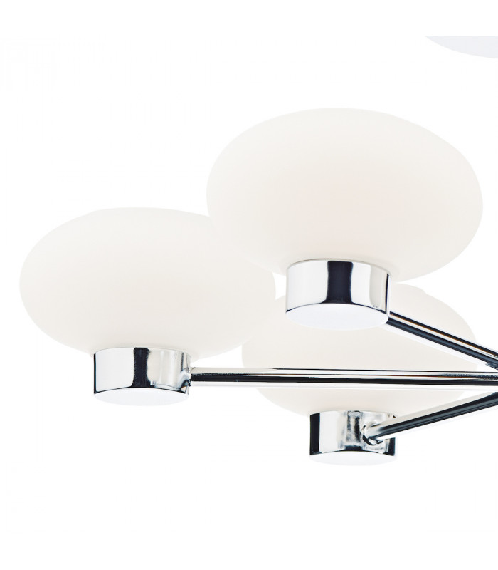 Semi Flush Ceiling Light Light Polished Chrome, 6x G9