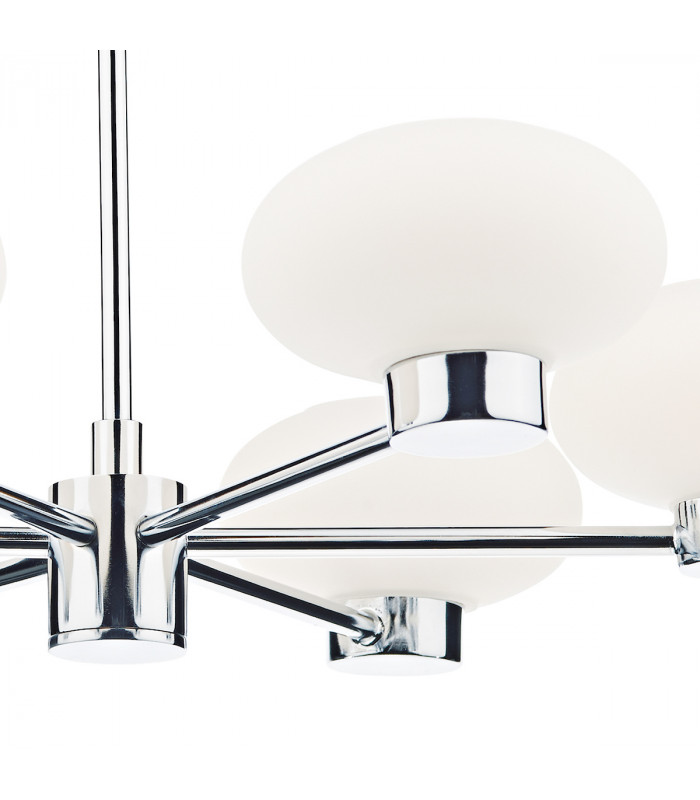 Semi Flush Ceiling Light Light Polished Chrome, 6x G9