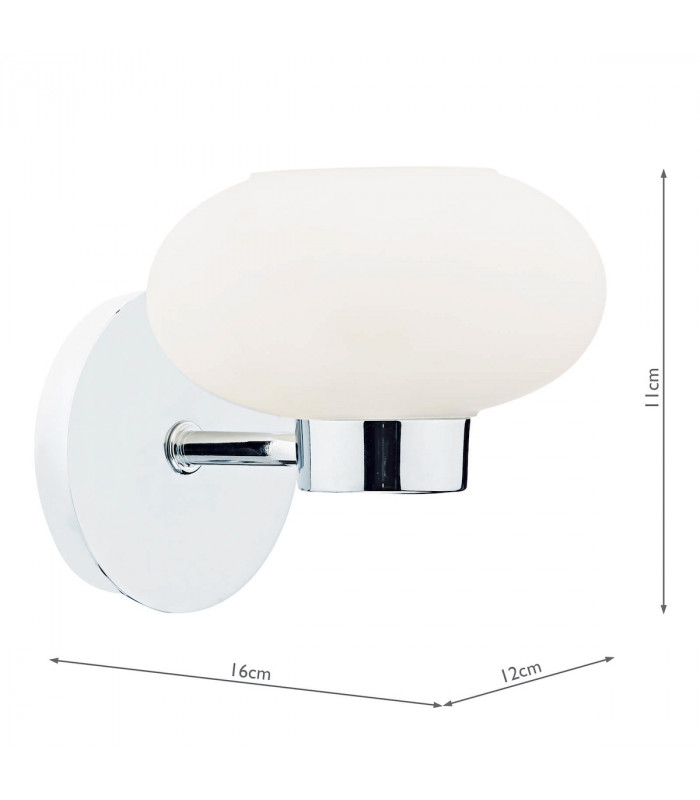 Single Wall Light Polished Chrome