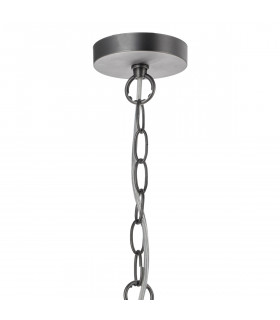 Dome Pendant Light Antique Chrome Textured glass, 1x E27