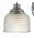Dome Wall Light Antique Chrome & Textured Glass
