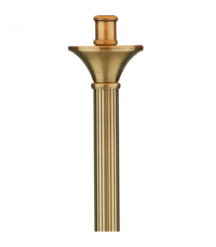 Table Lamp Antique Brass complete with Round Tapered Shade