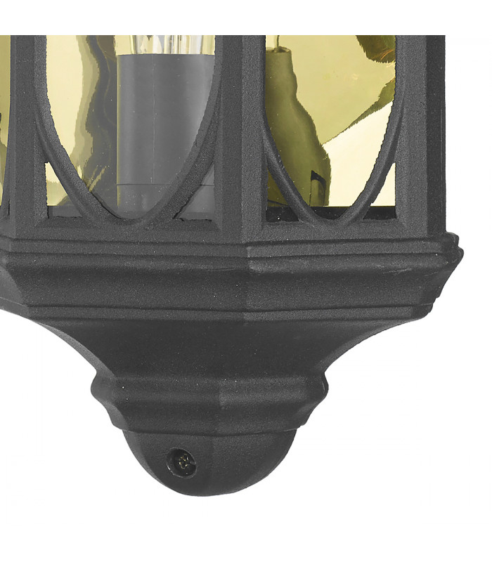 Lantern Wall Light Black IP43
