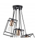 Cube Wire Frame Cluster Pendant Light Black, 6x E27
