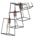 Cube Wire Frame Cluster Pendant Light Black, 6x E27