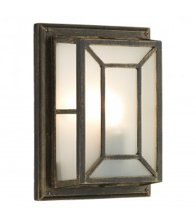 Flush Ceiling Light Wall Light Black Gold IP44