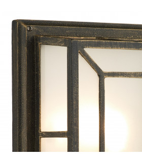 Flush Ceiling Light Wall Light Black Gold IP44
