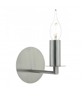 Candle Wall Light Satin Nickel