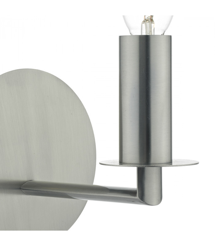 Candle Wall Light Satin Nickel
