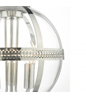 Pendant Light Polished Nickel & Glass, 3x E14