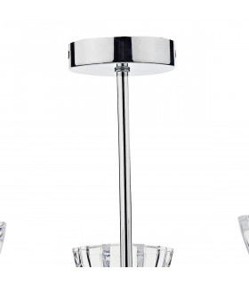 Semi Flush Ceiling Light Light Polished Chrome, 3x G9