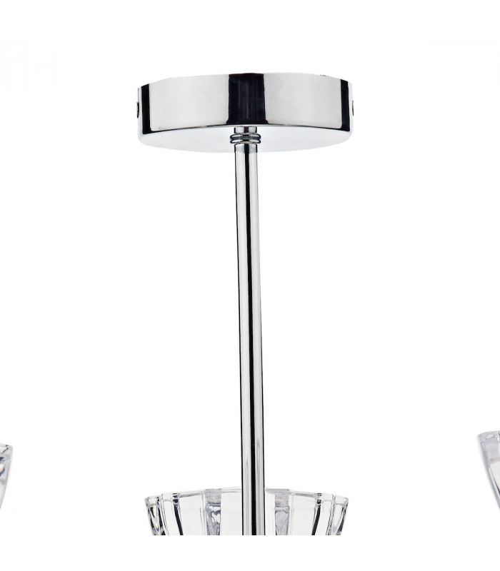 Semi Flush Ceiling Light Light Polished Chrome, 3x G9