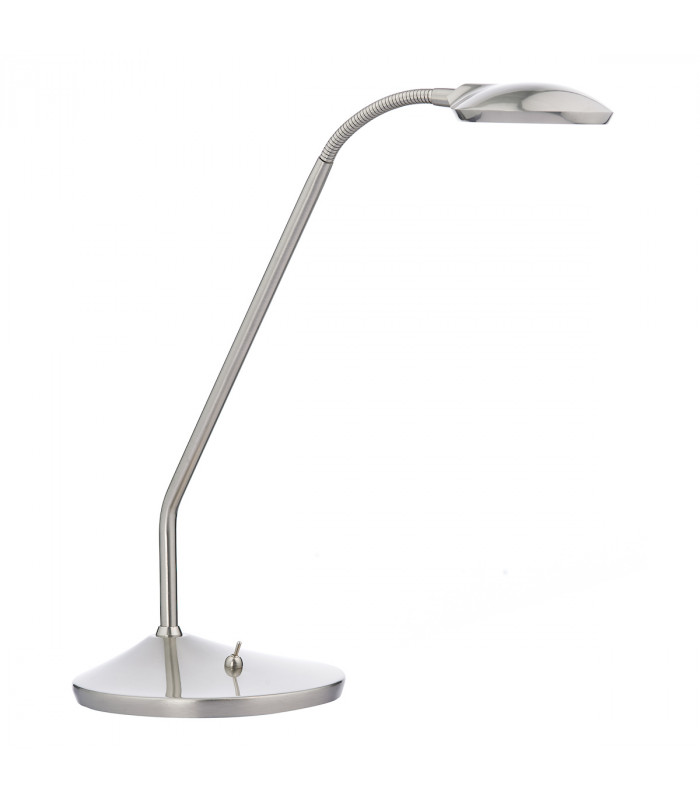 Task Table Lamp Satin Chrome Led