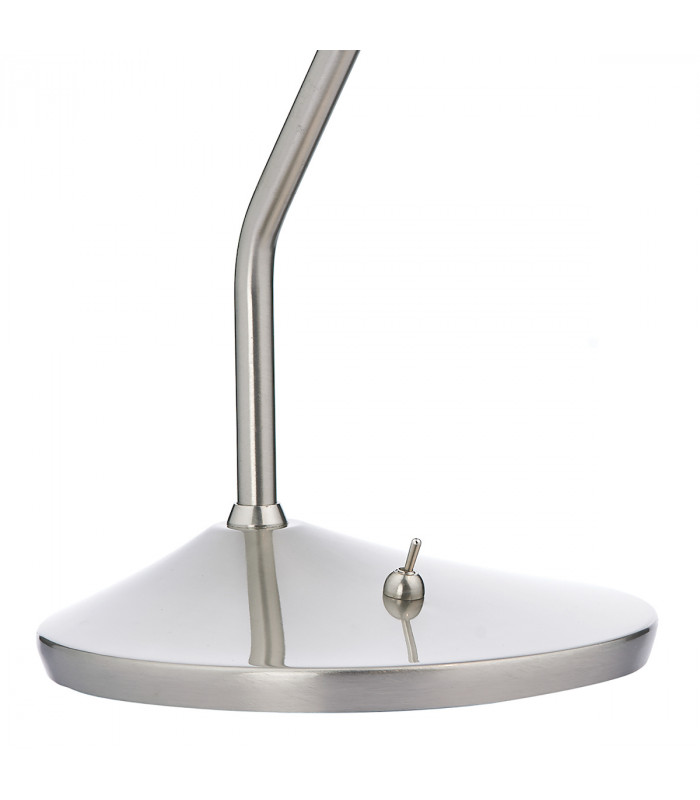 Task Table Lamp Satin Chrome Led
