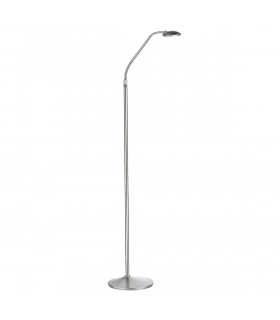 Reading Floor Lamp Satin Chrome LED