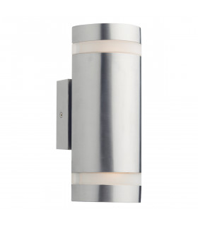 Up Down Lighters Cylinder Stainless Steel Wall Light LED IP44, 2x LED