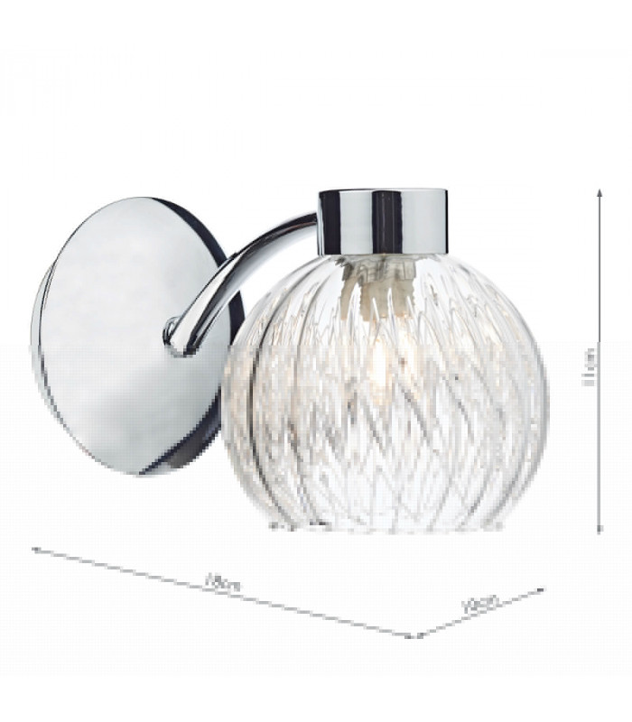 Single Wall Light Polished Chrome