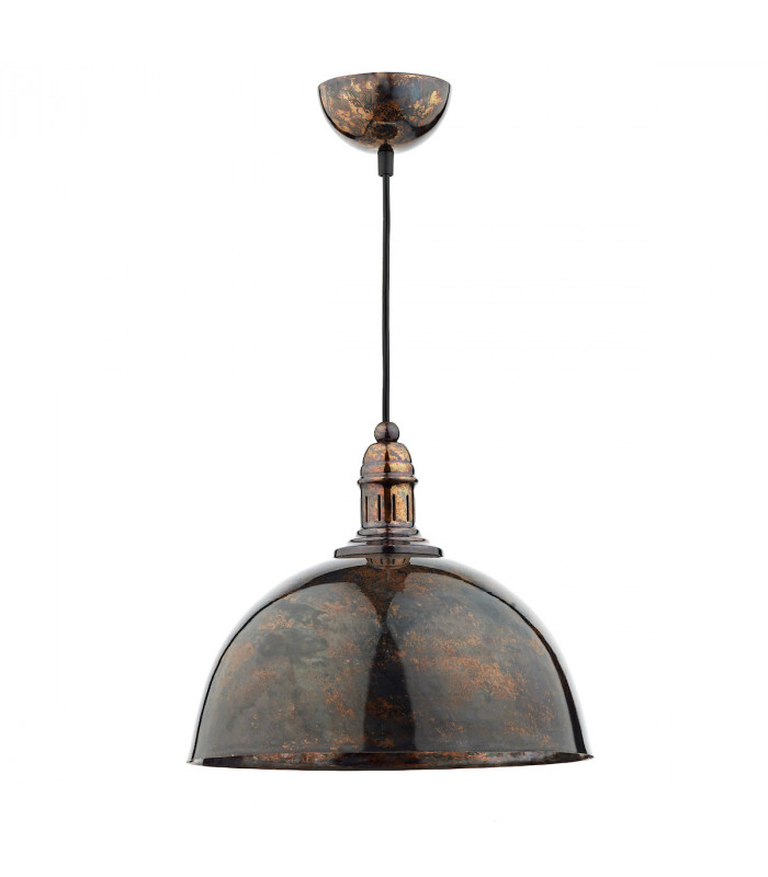 Dome Pendant Light Mottled Bronze, 1x E27