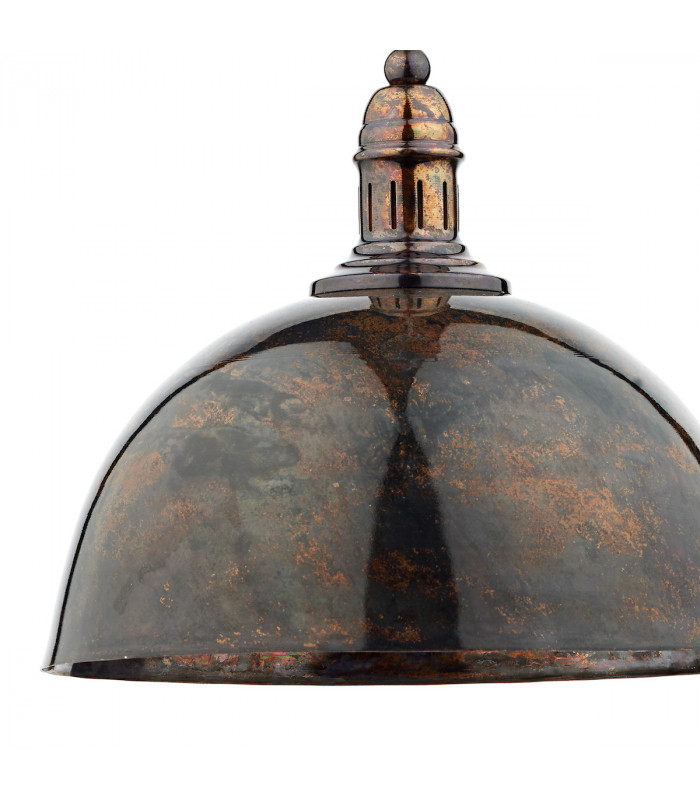 Dome Pendant Light Mottled Bronze, 1x E27