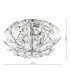 Flush Ceiling Light Polished Chrome Crystal, 3x G9