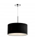 Cylindrical Pendant Light Black 400mm, 3x E27