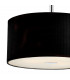 Cylindrical Pendant Light Black 400mm, 3x E27