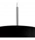 Cylindrical Pendant Light Black 400mm, 3x E27